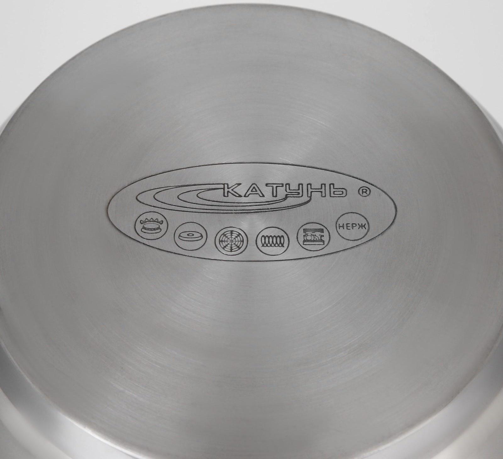 Набор кастрюль «Гретта», 3 предмета: кастрюли 2,2 л, 4,2 л, ковш 1,6 л, капсульное дно, индукция