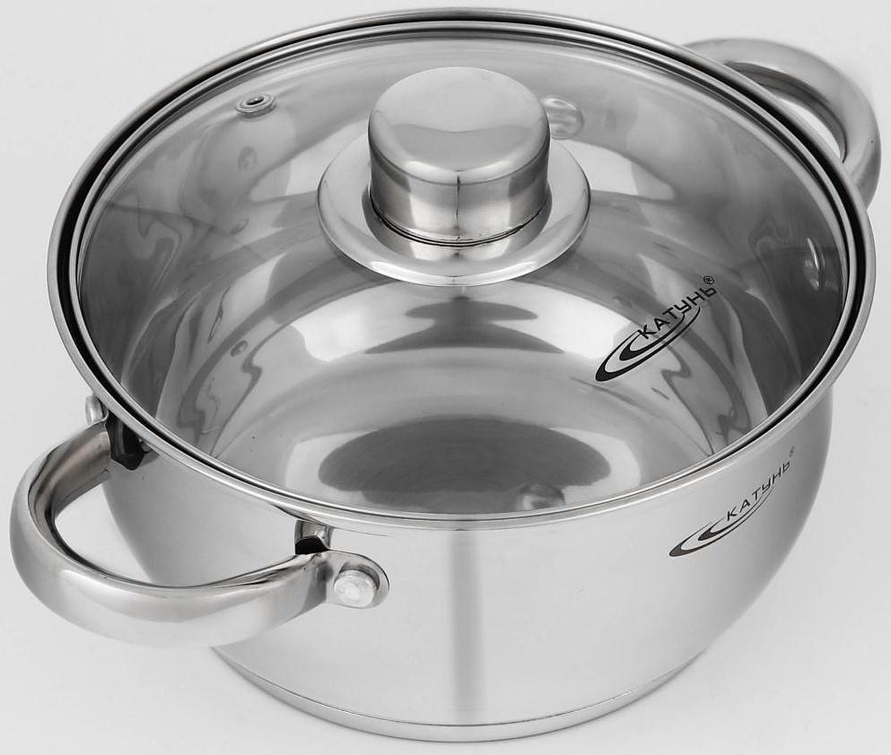 Набор кастрюль «Гретта», 3 предмета: кастрюли 2,2 л, 4,2 л, ковш 1,6 л, капсульное дно, индукция