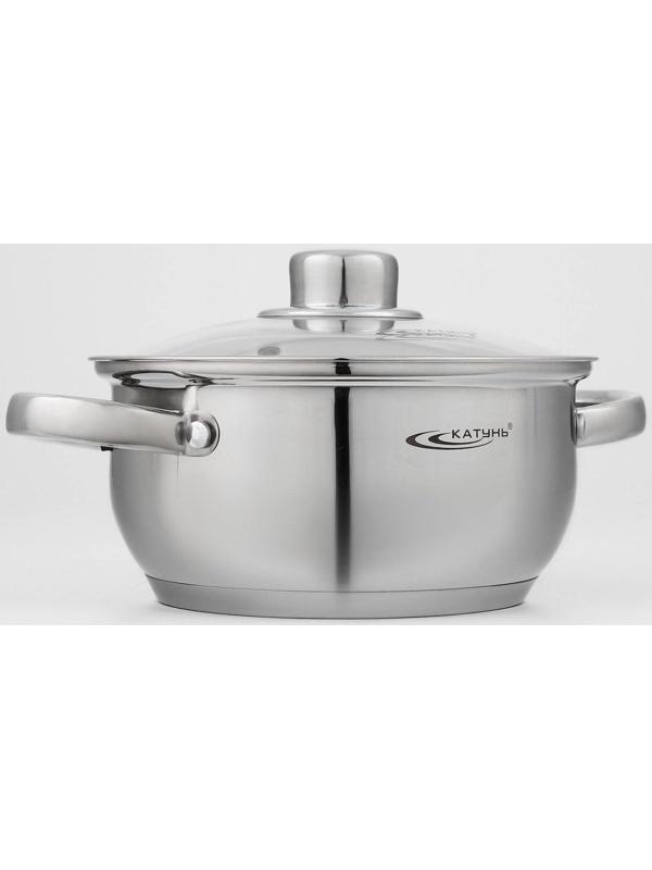 Набор кастрюль «Гретта», 3 предмета: кастрюли 2,2 л, 4,2 л, ковш 1,6 л, капсульное дно, индукция