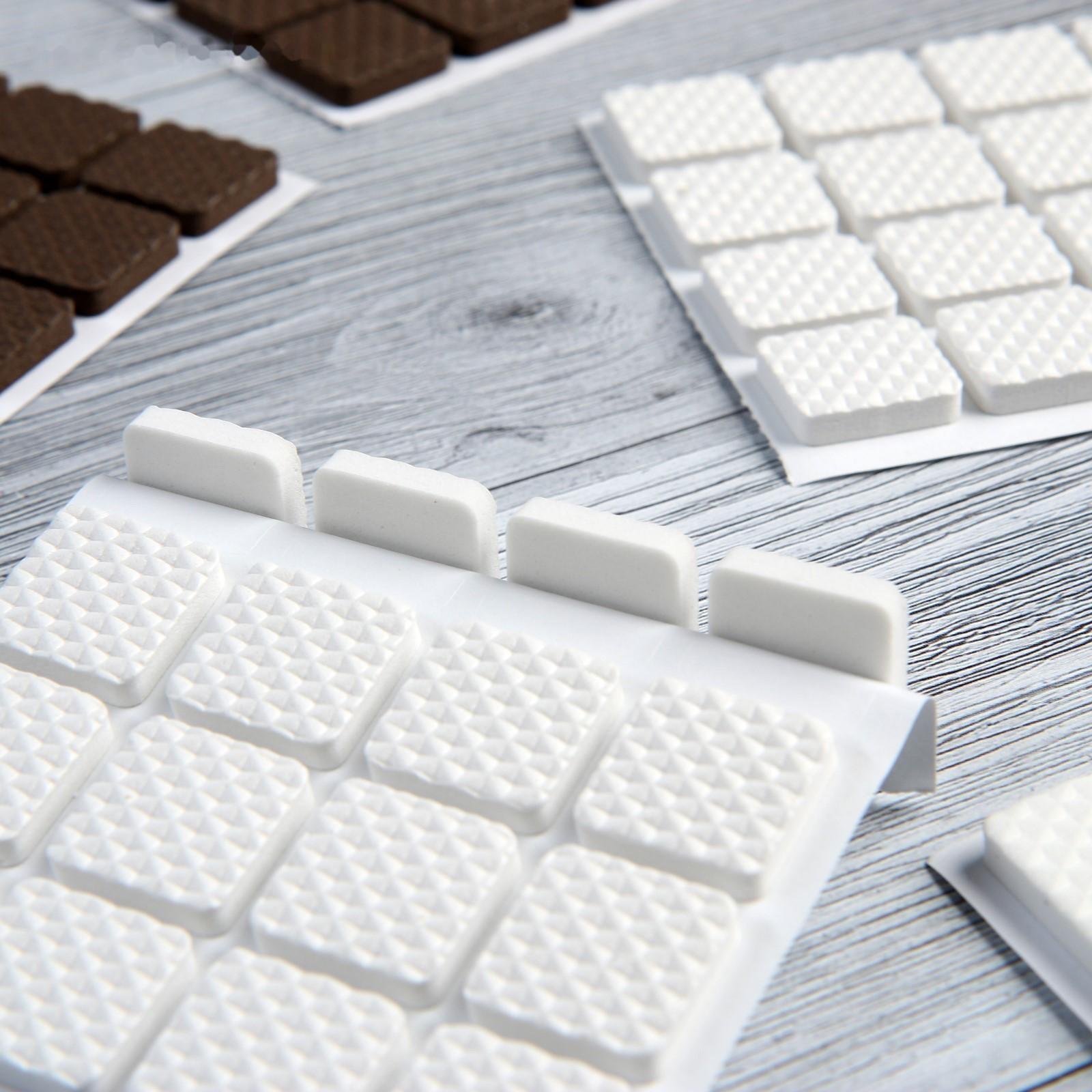 Накладка мебельная квадратная ТУНДРА, размер 18 х 18 мм, 32 шт., полимерная, цвет белый