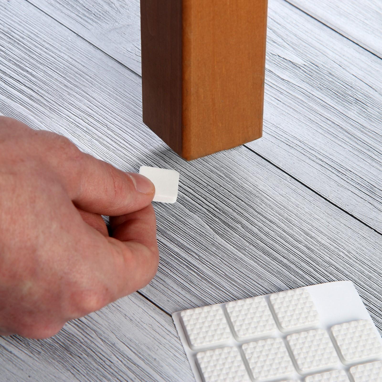 Накладка мебельная квадратная ТУНДРА, размер 18 х 18 мм, 32 шт., полимерная, цвет белый