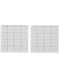 Накладка мебельная квадратная ТУНДРА, размер 18 х 18 мм, 32 шт., полимерная, цвет белый