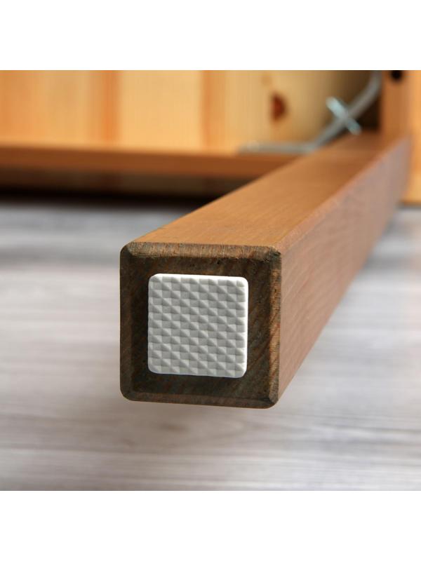 Накладка мебельная квадратная ТУНДРА, размер 18 х 18 мм, 32 шт., полимерная, цвет белый