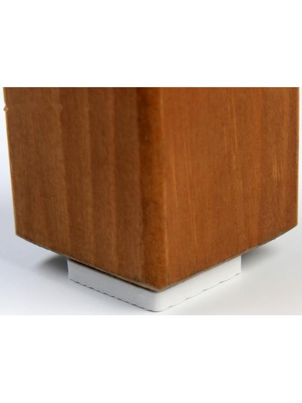 Накладка мебельная квадратная ТУНДРА, размер 18 х 18 мм, 32 шт., полимерная, цвет белый