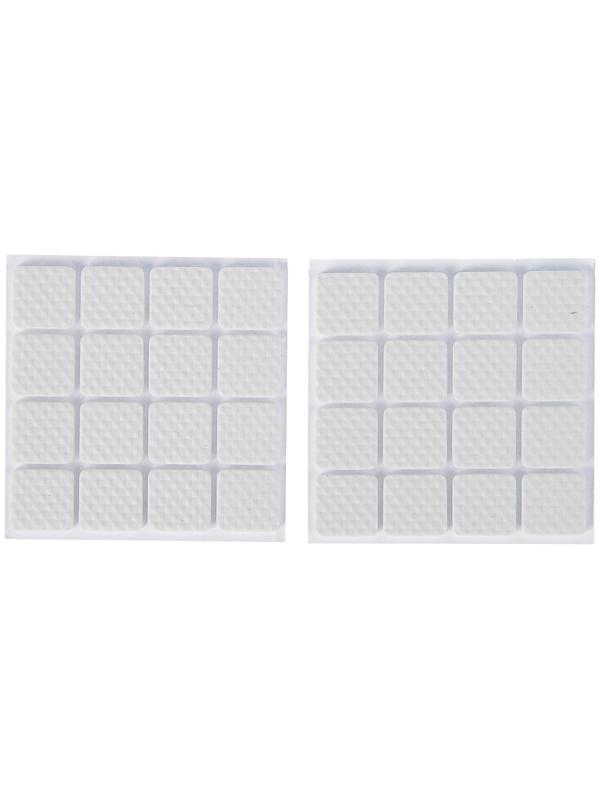 Накладка мебельная квадратная ТУНДРА, размер 18 х 18 мм, 32 шт., полимерная, цвет белый