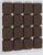Накладка мебельная квадратная ТУНДРА, размер 18 х 18 мм, 32 шт., полимерная, коричневая