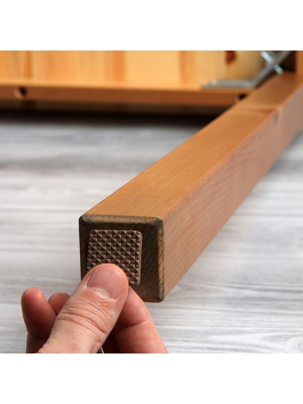 Накладка мебельная квадратная ТУНДРА, размер 18 х 18 мм, 32 шт., полимерная, коричневая