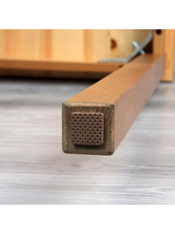 Накладка мебельная квадратная ТУНДРА, размер 18 х 18 мм, 32 шт., полимерная, коричневая