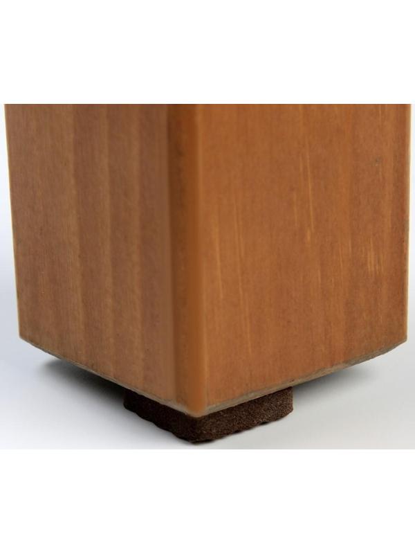 Накладка мебельная квадратная ТУНДРА, размер 18 х 18 мм, 32 шт., полимерная, коричневая