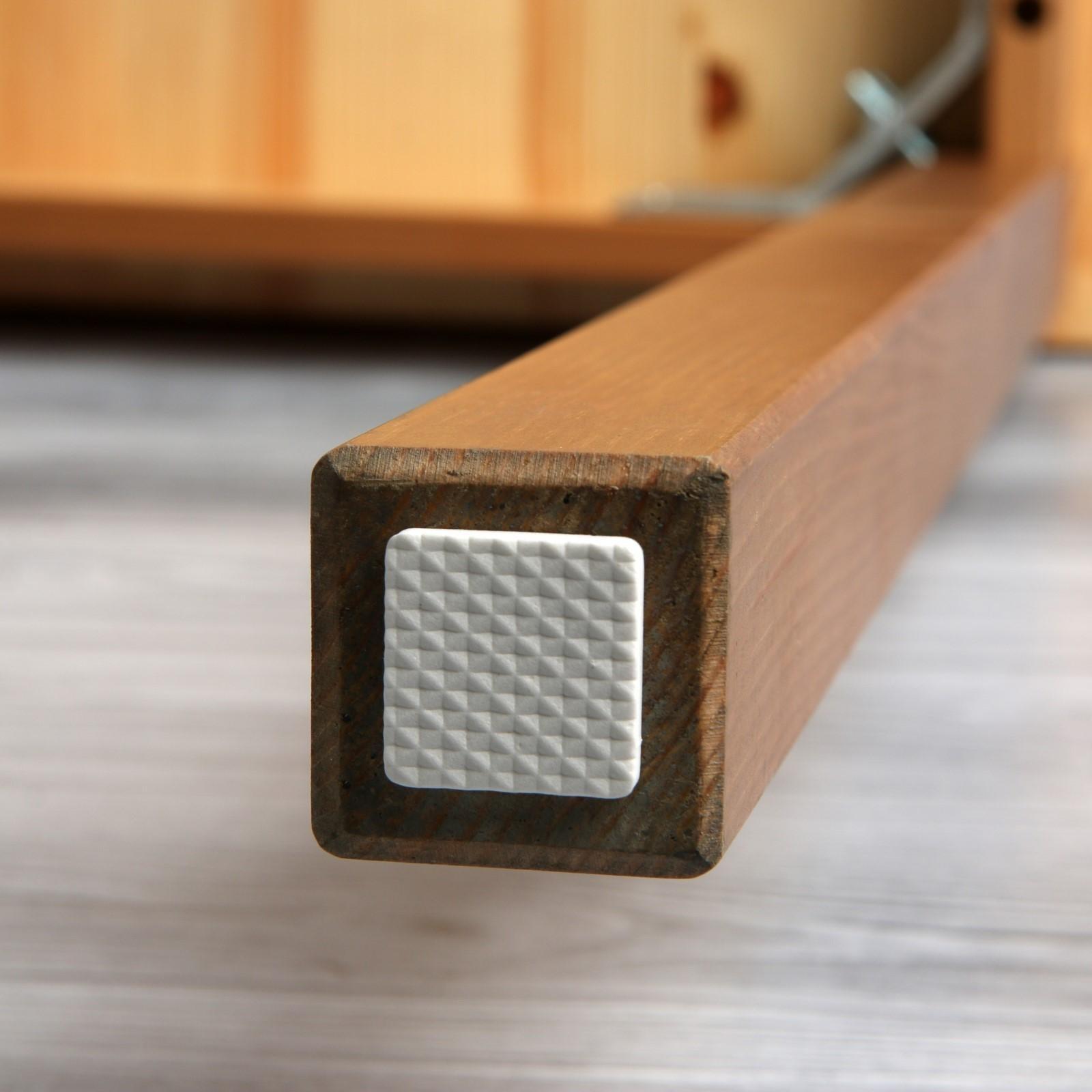 Накладка мебельная квадратная ТУНДРА, размер 25 х 25 мм, 18 шт, полимерная, цвет белый