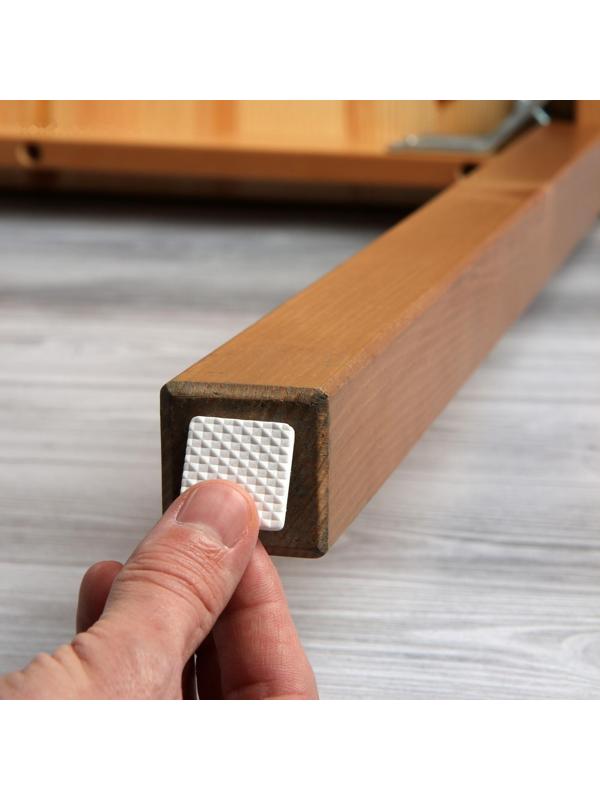 Накладка мебельная квадратная ТУНДРА, размер 25 х 25 мм, 18 шт, полимерная, цвет белый