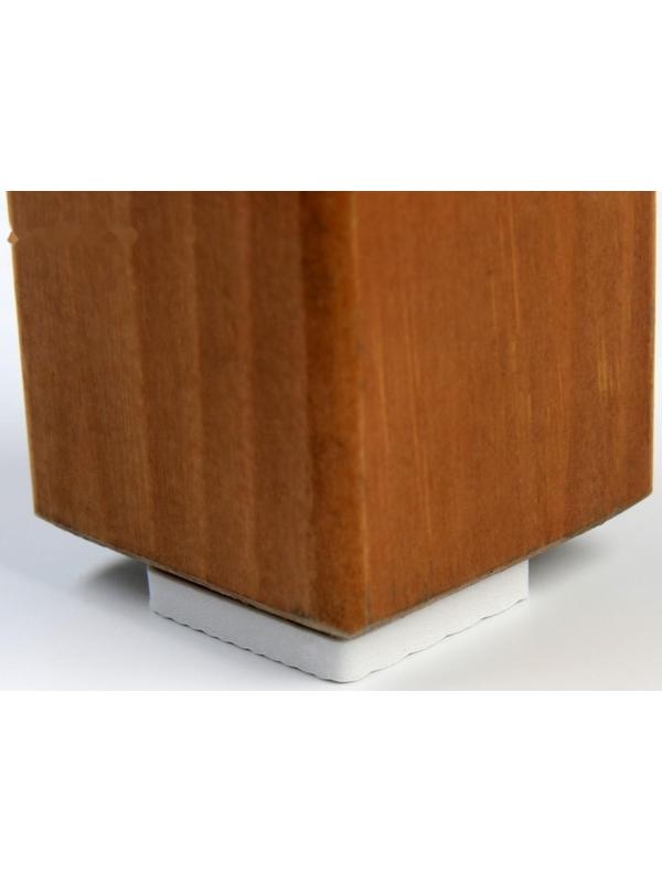 Накладка мебельная квадратная ТУНДРА, размер 25 х 25 мм, 18 шт, полимерная, цвет белый