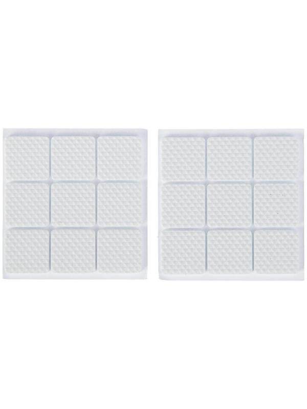 Накладка мебельная квадратная ТУНДРА, размер 25 х 25 мм, 18 шт, полимерная, цвет белый