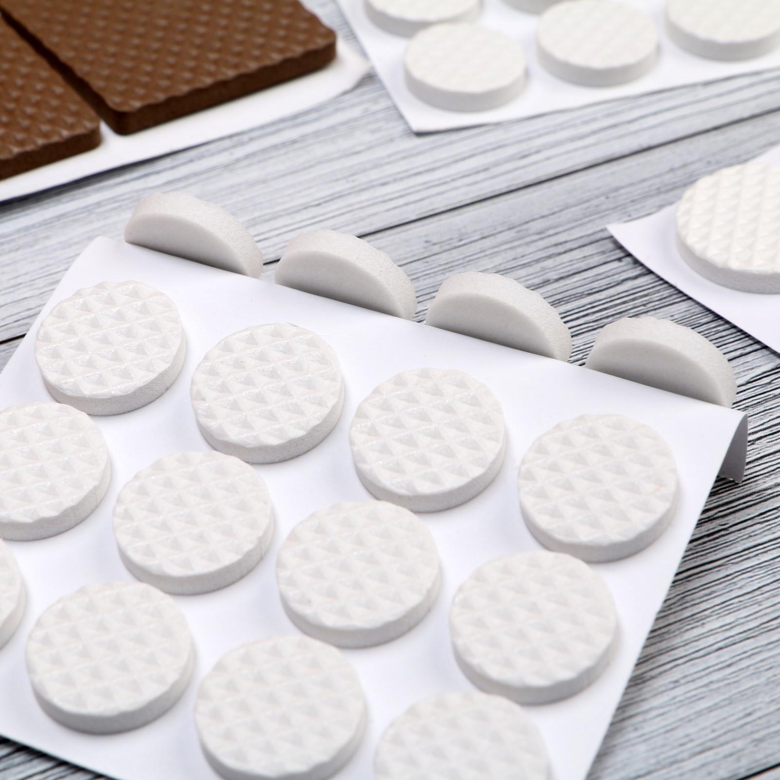 Накладка мебельная круглая ТУНДРА, d=18 мм, 32 шт., полимерная, белая