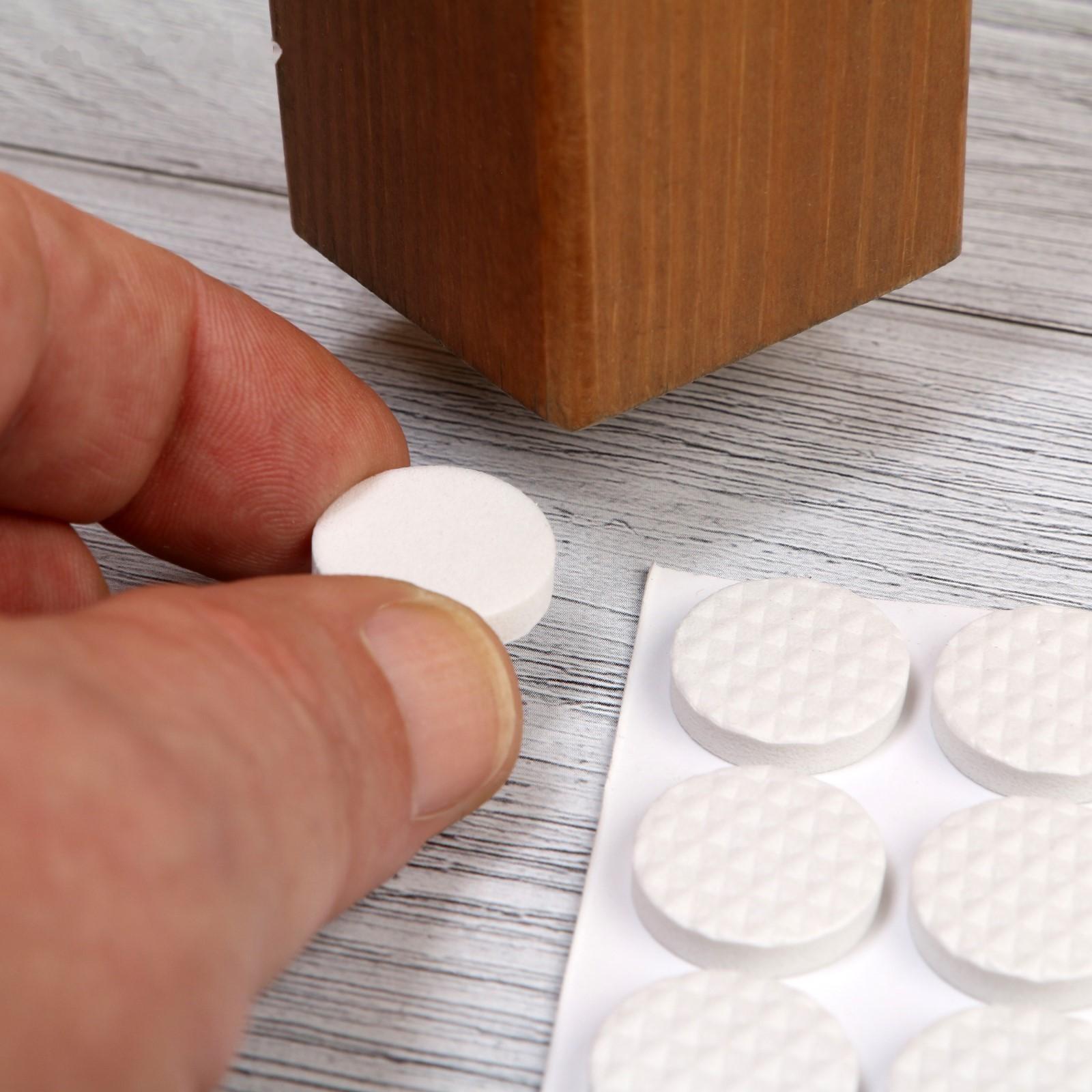 Накладка мебельная круглая ТУНДРА, d=18 мм, 32 шт., полимерная, белая