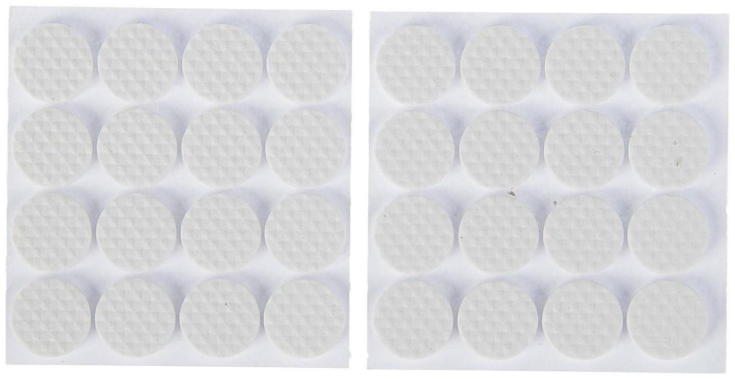 Накладка мебельная круглая ТУНДРА, d=18 мм, 32 шт., полимерная, белая