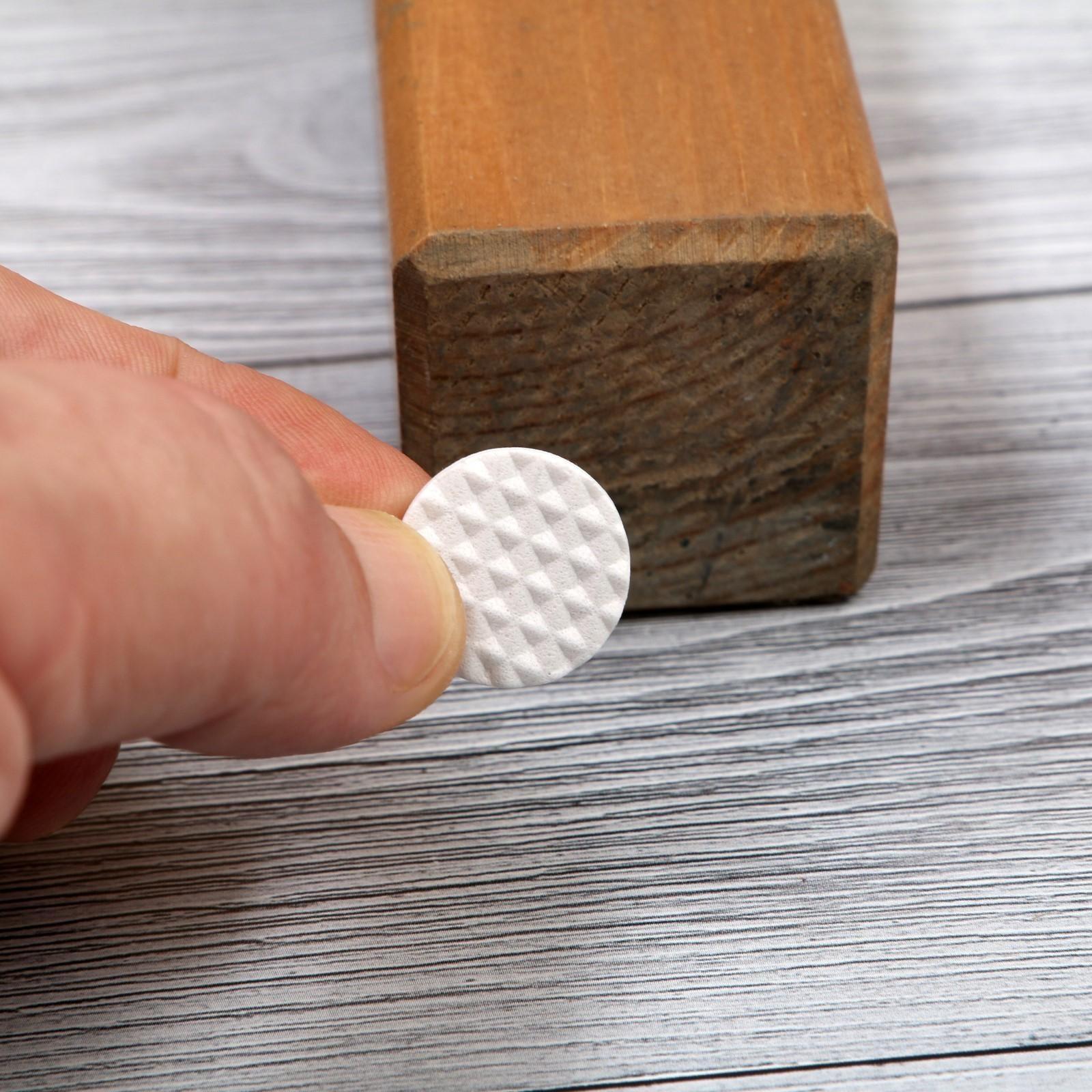 Накладка мебельная круглая ТУНДРА, d=18 мм, 32 шт., полимерная, белая