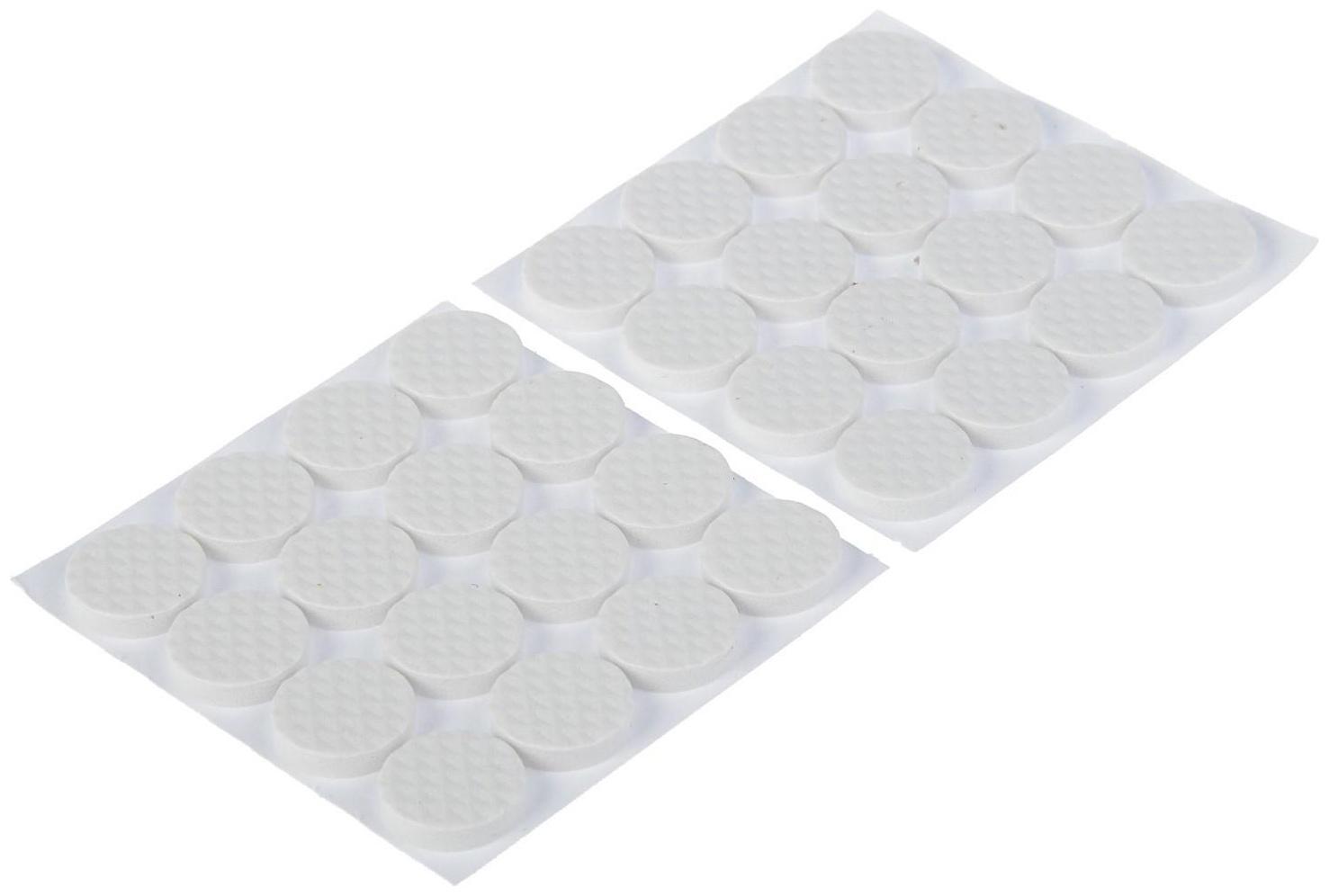 Накладка мебельная круглая ТУНДРА, d=18 мм, 32 шт., полимерная, белая