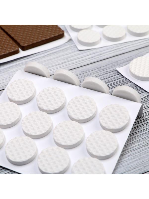 Накладка мебельная круглая ТУНДРА, d=18 мм, 32 шт., полимерная, белая