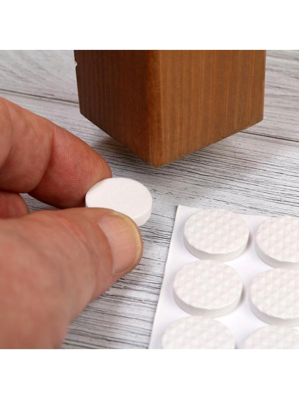 Накладка мебельная круглая ТУНДРА, d=18 мм, 32 шт., полимерная, белая