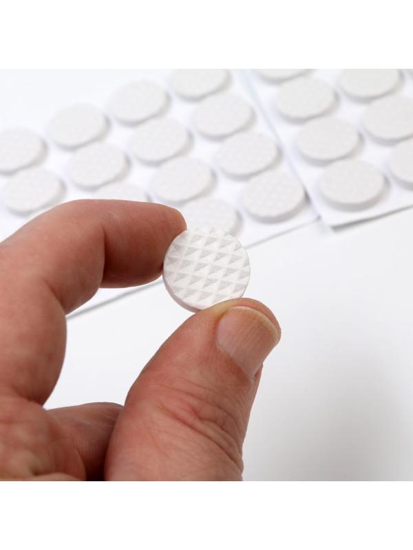 Накладка мебельная круглая ТУНДРА, d=18 мм, 32 шт., полимерная, белая