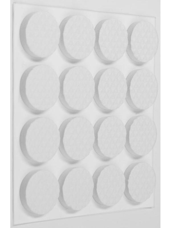 Накладка мебельная круглая ТУНДРА, d=18 мм, 32 шт., полимерная, белая