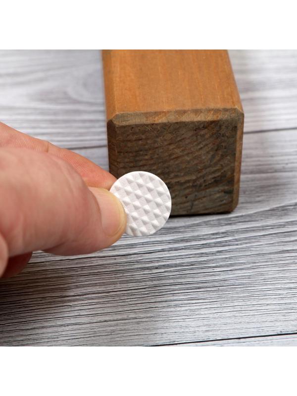 Накладка мебельная круглая ТУНДРА, d=18 мм, 32 шт., полимерная, белая