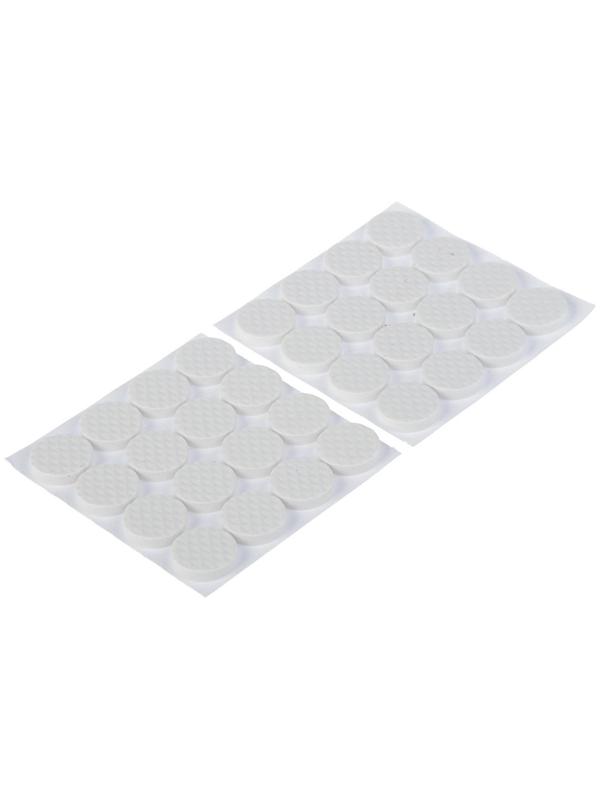 Накладка мебельная круглая ТУНДРА, d=18 мм, 32 шт., полимерная, белая