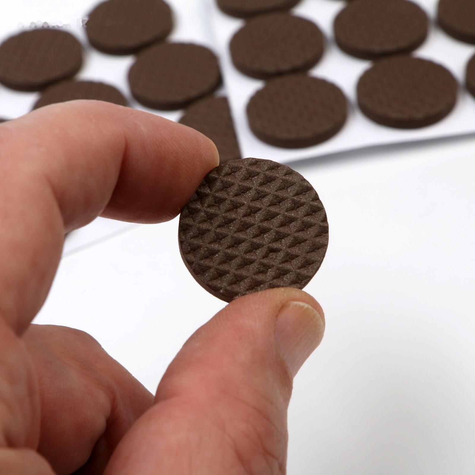 Накладка мебельная круглая ТУНДРА, d=25 мм, 18 шт., полимерная, коричневая