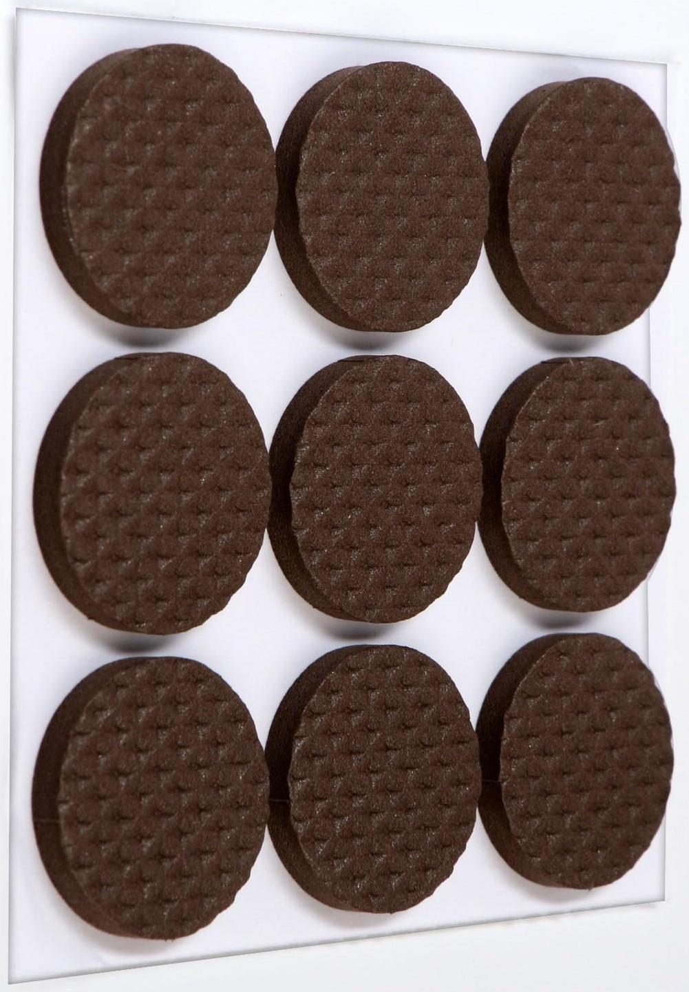 Накладка мебельная круглая ТУНДРА, d=25 мм, 18 шт., полимерная, коричневая