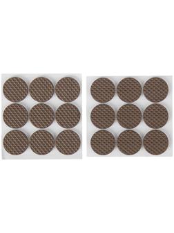 Накладка мебельная круглая ТУНДРА, d=25 мм, 18 шт., полимерная, коричневая