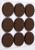 Накладка мебельная круглая ТУНДРА, d=25 мм, 18 шт., полимерная, коричневая