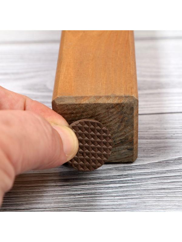 Накладка мебельная круглая ТУНДРА, d=25 мм, 18 шт., полимерная, коричневая