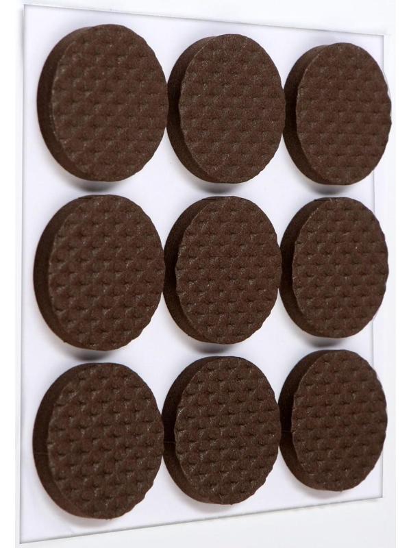 Накладка мебельная круглая ТУНДРА, d=25 мм, 18 шт., полимерная, коричневая