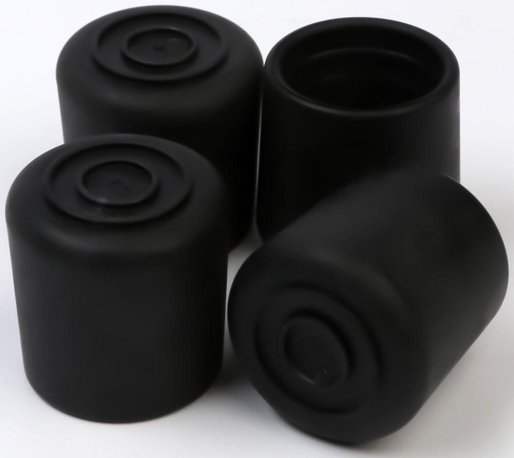 Накладка мебельная круглая ТУНДРА, d=25 мм, 4 шт., черная