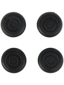 Накладка мебельная круглая ТУНДРА, d=25 мм, 4 шт., черная