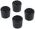 Накладка мебельная круглая ТУНДРА, d=25 мм, 4 шт., черная