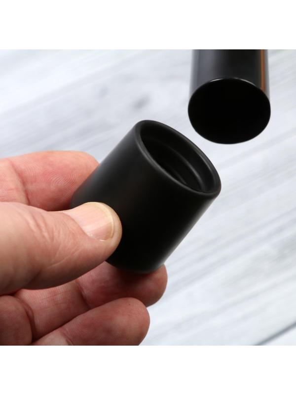 Накладка мебельная круглая ТУНДРА, d=25 мм, 4 шт., черная