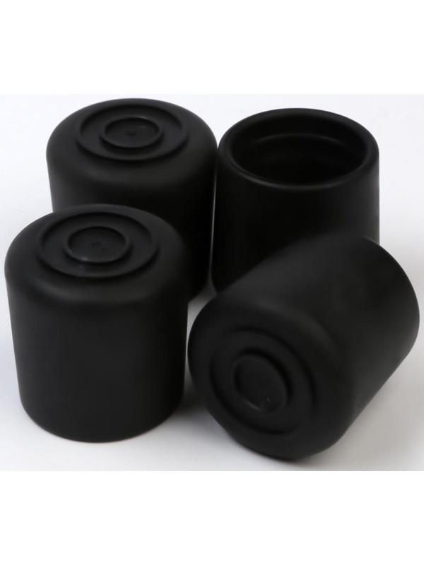 Накладка мебельная круглая ТУНДРА, d=25 мм, 4 шт., черная