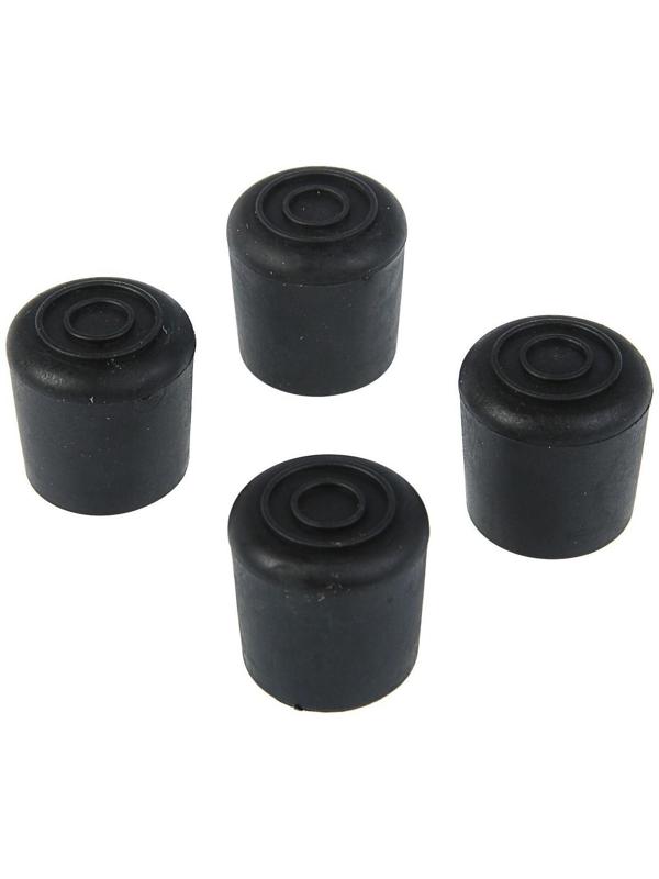 Накладка мебельная круглая ТУНДРА, d=25 мм, 4 шт., черная