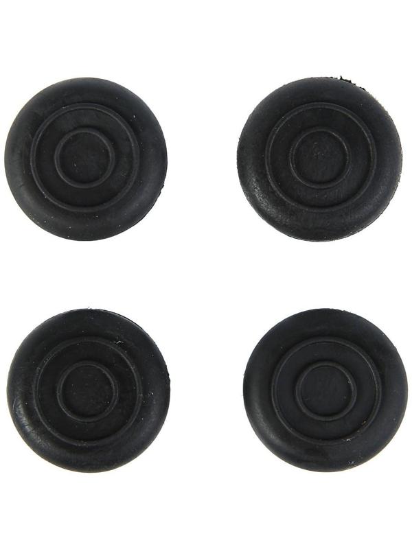 Накладка мебельная круглая ТУНДРА, d=25 мм, 4 шт., черная