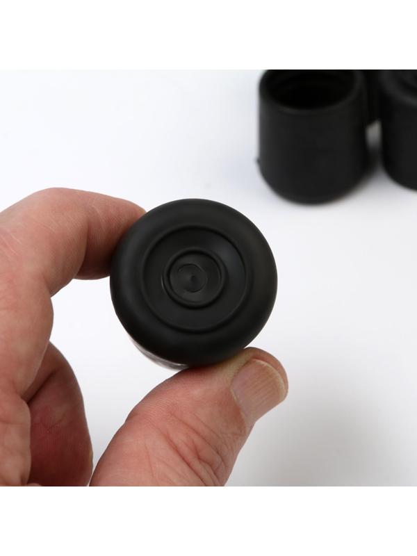 Накладка мебельная круглая ТУНДРА, d=25 мм, 4 шт., черная