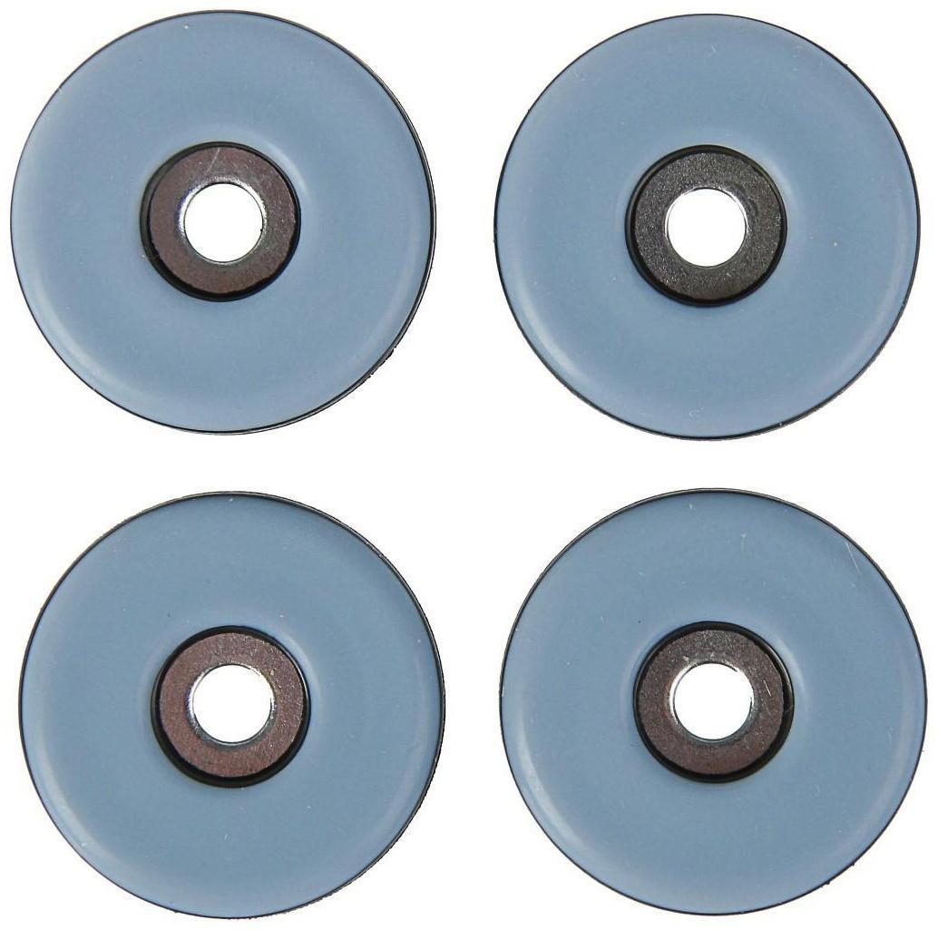 Накладка мебельная круглая ТУНДРА, d=30 мм, 4 шт., полимерная, цвет серый