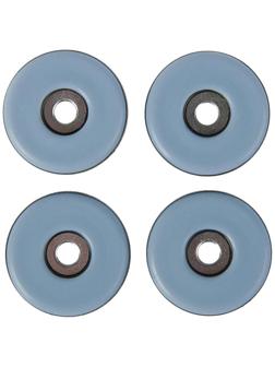 Накладка мебельная круглая ТУНДРА, d=30 мм, 4 шт., полимерная, цвет серый