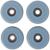 Накладка мебельная круглая ТУНДРА, d=30 мм, 4 шт., полимерная, цвет серый