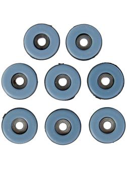 Накладка мебельная круглая ТУНДРА, d=25 мм, 8 шт., полимерная, цвет серый