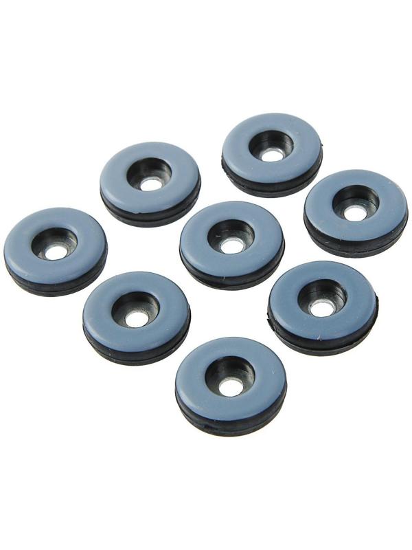 Накладка мебельная круглая ТУНДРА, d=25 мм, 8 шт., полимерная, цвет серый