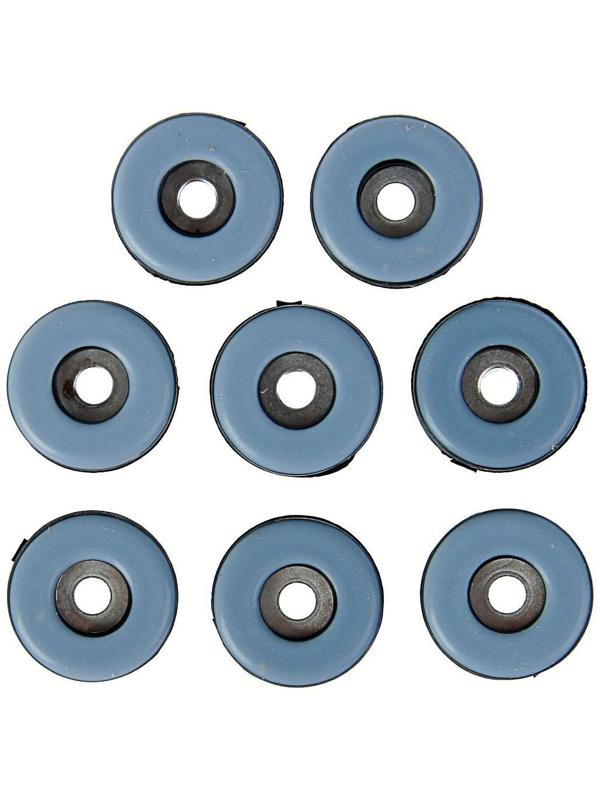 Накладка мебельная круглая ТУНДРА, d=25 мм, 8 шт., полимерная, цвет серый