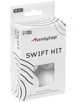 Мяч для настольного тенниса 40 мм, набор 6 шт., цвет белый