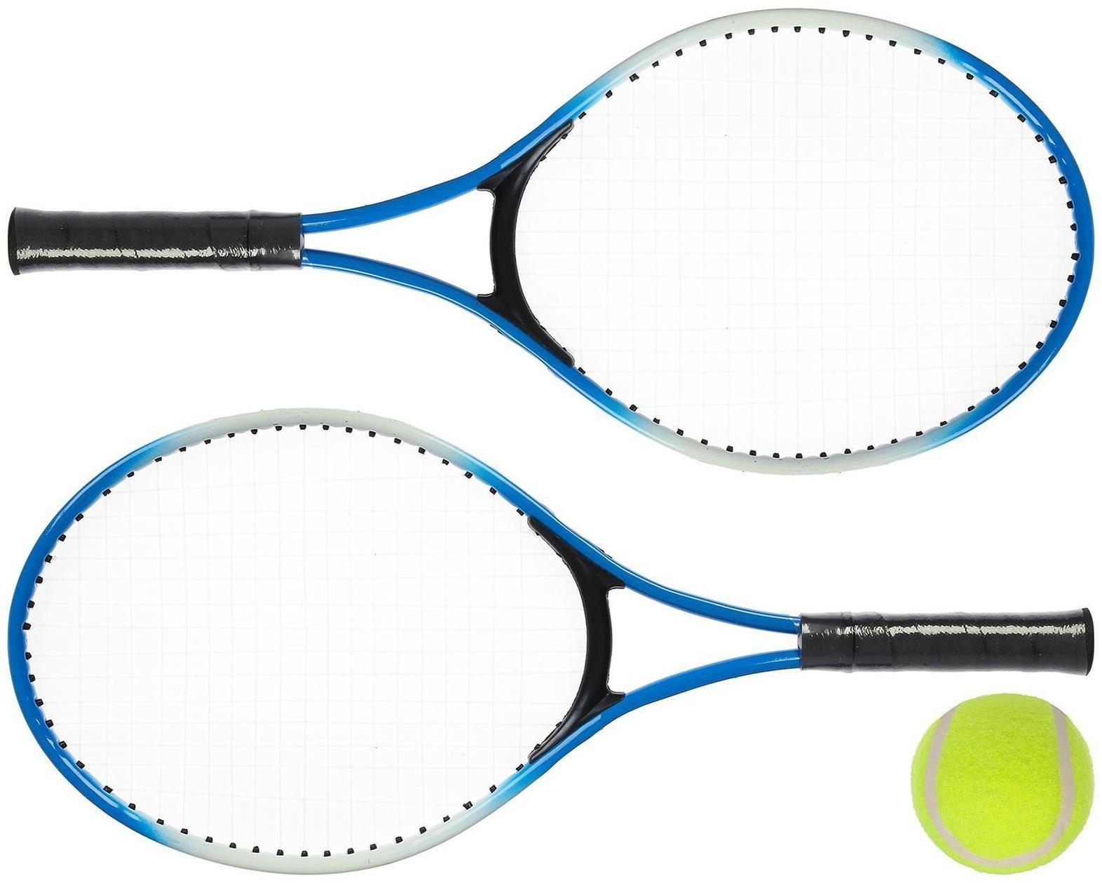 Ракетки для большого тенниса с мячом, детские, цвет синий